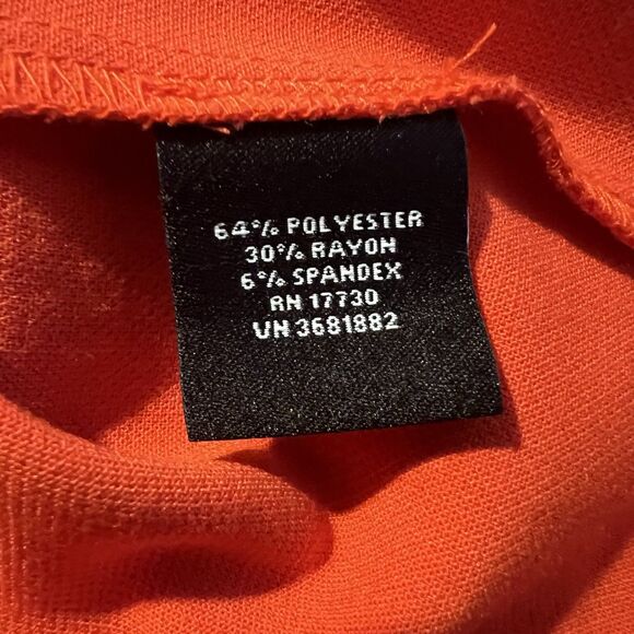 Victoria Beckham Orange Black Retro High Neck Shift Dress S Modest Classy Demure - Picture 7 of 11